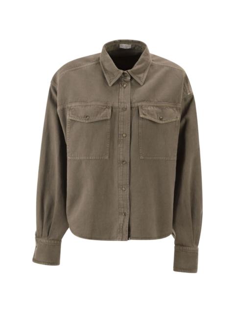 Brunello Cucinelli flap-pocket button shirt