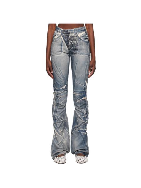 OTTOLINGER wrap-style cut-out straight-leg jeans | REVERSIBLE