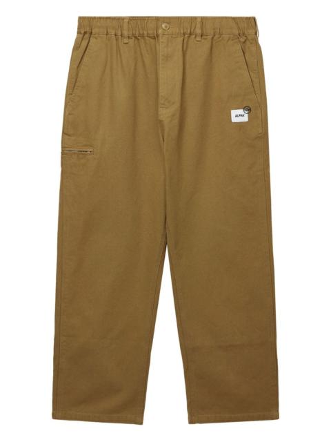 ALPHA INDUSTRIES logo-patch straight-leg trousers