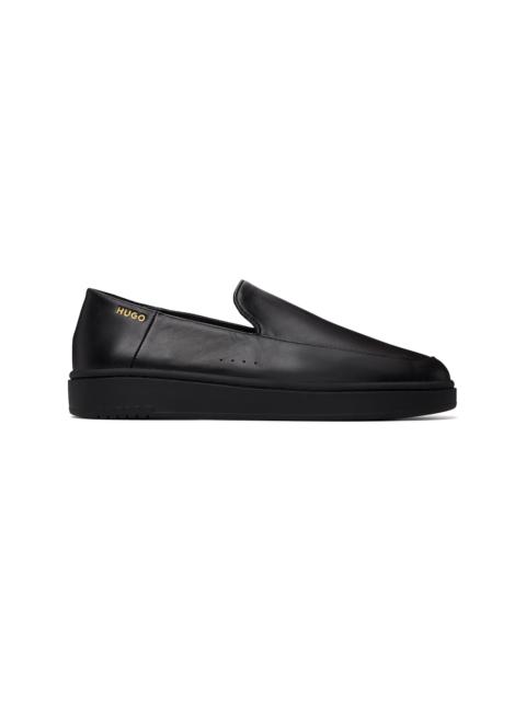 HUGO Black Logo Stamp Loafers