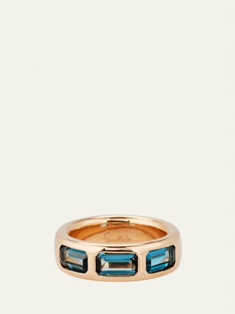 Pomellato 18K Rose Gold Iconica Ring with London Blue Topaz
