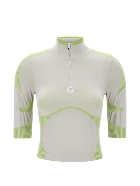 CASABLANCA half-zip logo-detail top