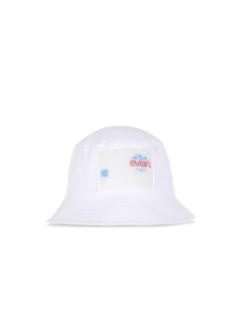 Balmain Logo Padded Bucket Hat Blanc Noir