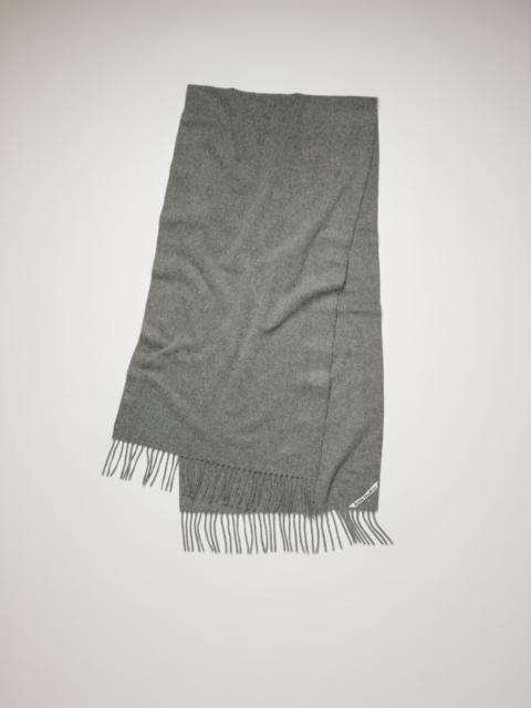 Narrow wool scarf grey melange