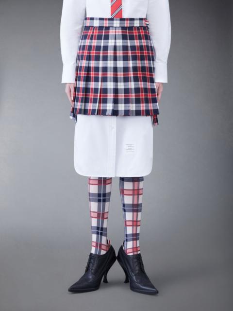 Tartan Twill Pleated Mini Skirt