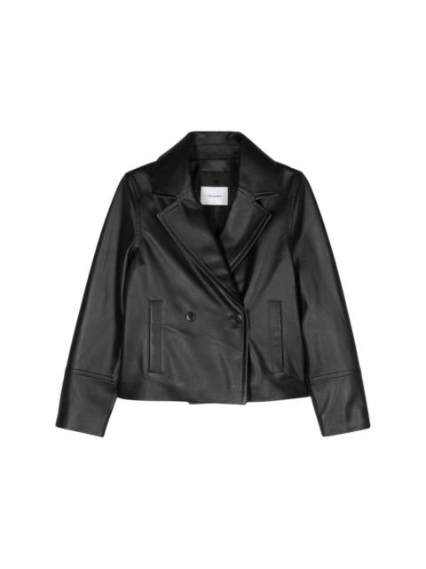Yves Salomon double-breasted leather blazer