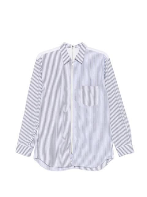 Comme des Garçons SHIRT striped zip shirt
