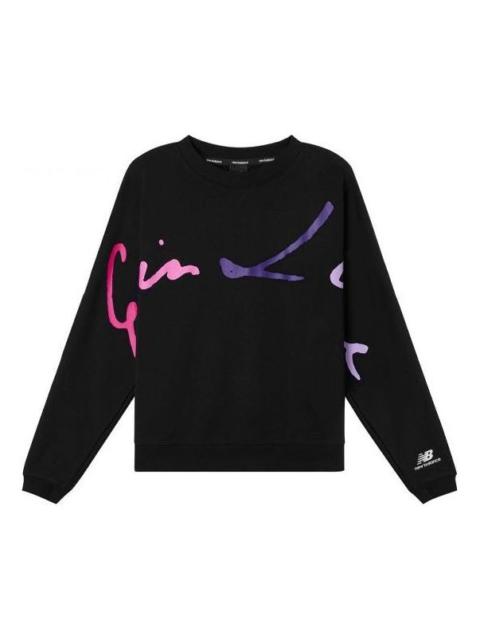 New Balance (WMNS) New Balance Letters Graphic Print Top 'Black Pink' AWT12331-BK