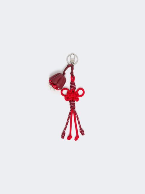 WEEKEND Max Mara ELICA Nappa leather and rope keyring - RED