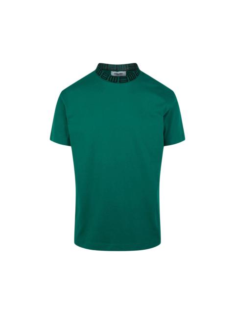 Ambush Monogram Rib Collar T-Shirt 'Evergreen'