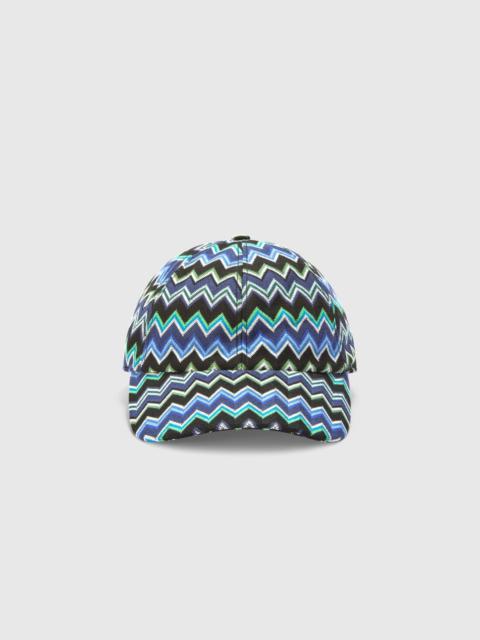 Missoni Cotton baseball cap with zig zag pattern