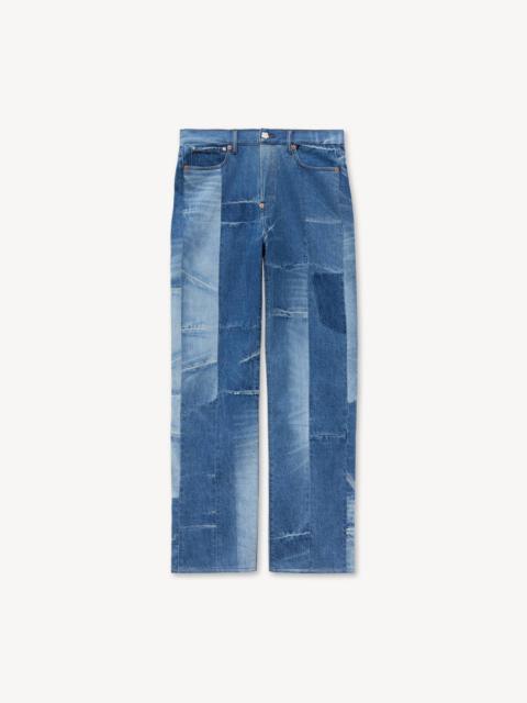 KENZO Patchwork straight fit jeans in japanese denim