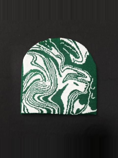 Other brands Japanese Brand - Rare Planet Heaven Graphic No Cuff Knit Green Beanie