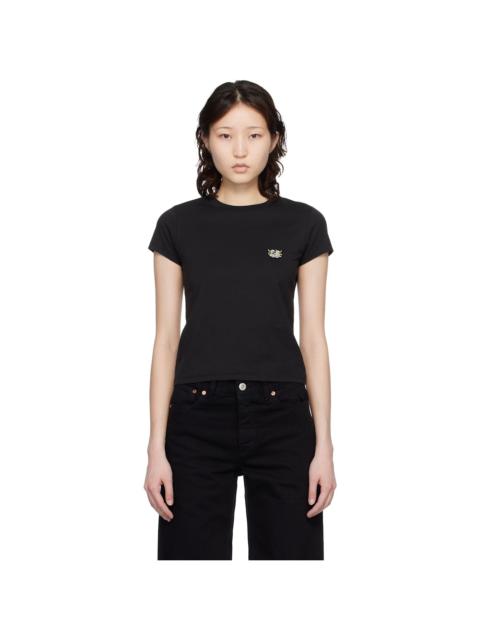 Black Kenzo Paris 'KENZO Wild Tiger' Embroidered T-shirt