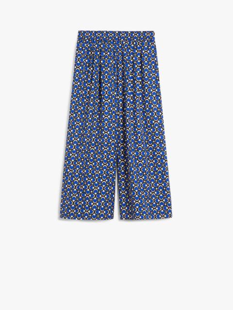 WEEKEND Max Mara VIRGIN Printed poplin trousers