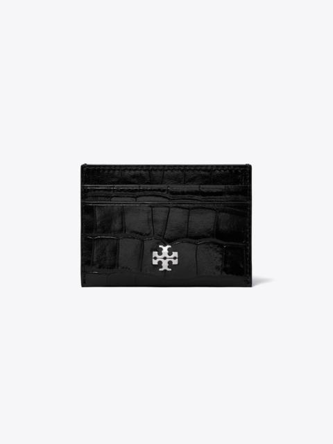 TORY BURCH Charlie Croc-Embossed Card Case