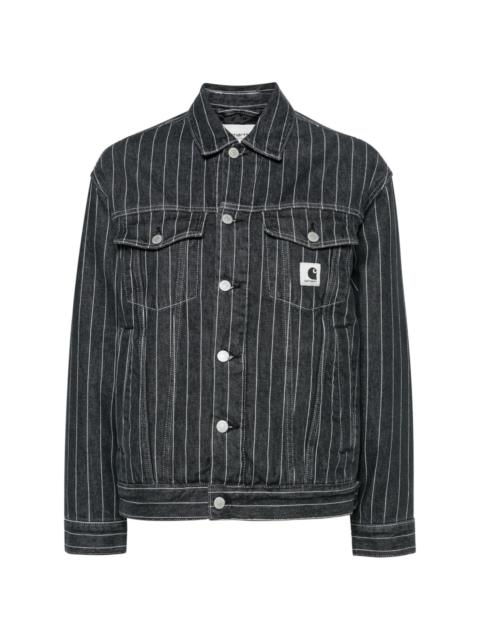 W' Orlean pinstriped shirt jacket