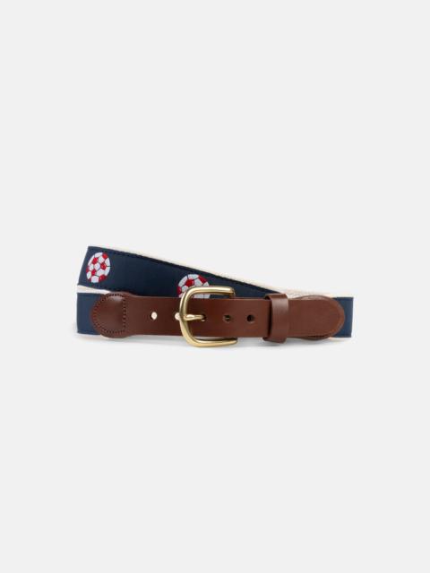 J. PRESS MADE-IN-USA SOCCER MOTIF BELT
