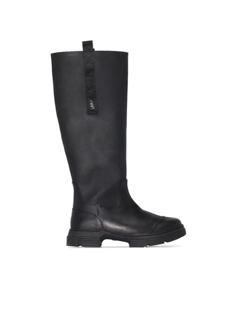 GANNI knee high rubber boots