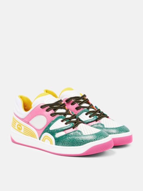 GUCCI Basket panelled sneakers