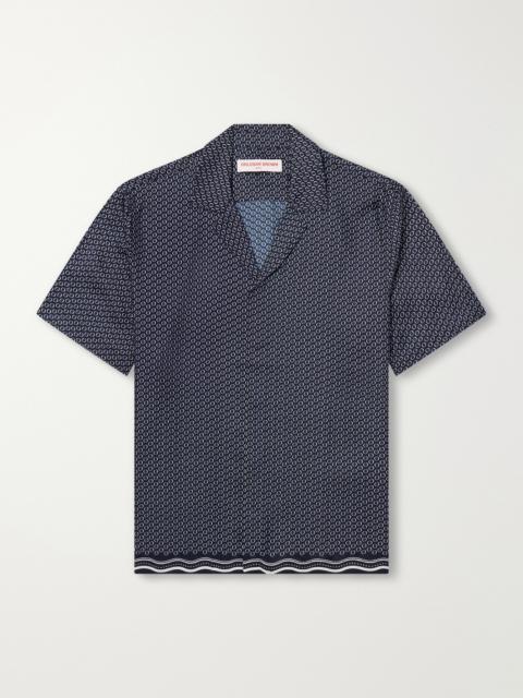 ORLEBAR BROWN Maitan Camp-Collar Printed Silk-Satin Shirt