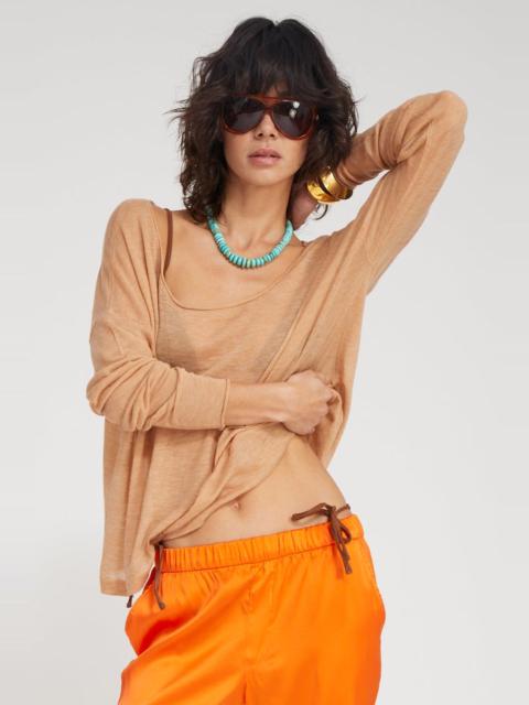 SPRWMN TISSUE OFF SHOULDER SWEATER