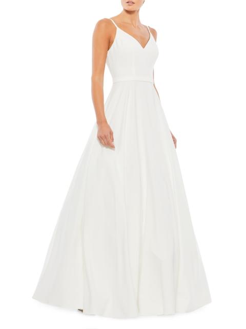 MAC DUGGAL Women's Classic Taffeta A-Line Gown - White