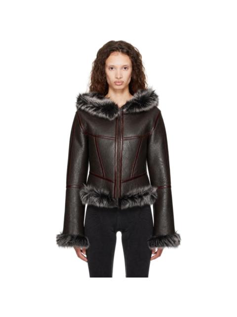 KNWLS SSENSE Exclusive Brown Koko Leather Jacket