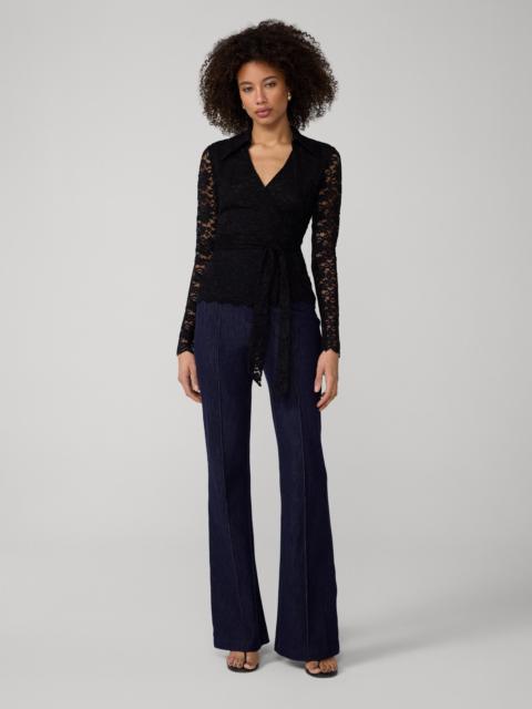 DIANE VON FURSTENBERG Perfect Wrap Lace Top