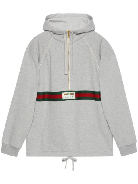 GUCCI logo-appliquÃ© cotton hoodie