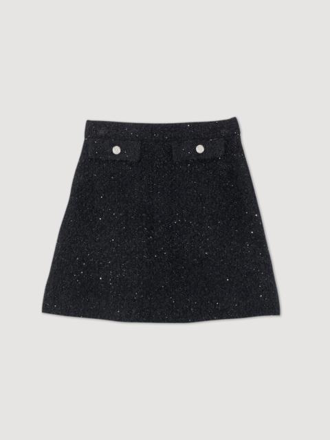 Sandro Tweed skirt
