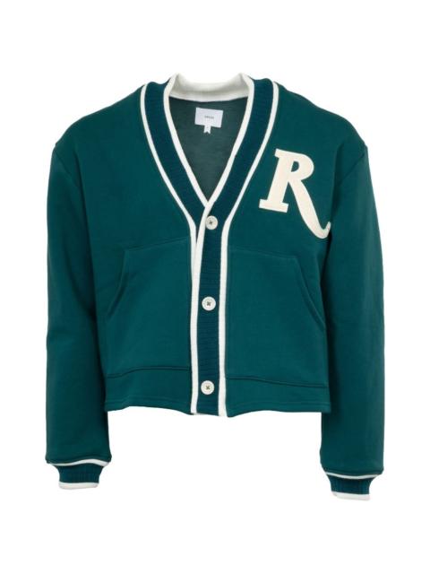 Rhude patch-detail terry cardigan