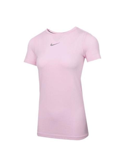 Nike (WMNS) Nike Infinite Dri-FIT Running Short Sleeve 'Pink' CU3121-663