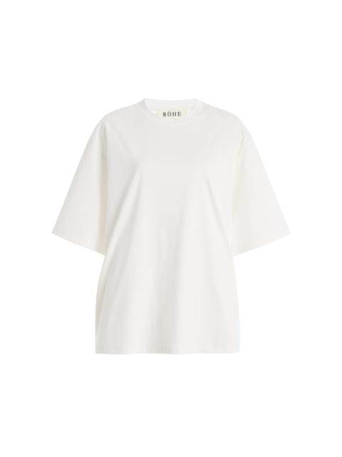 RÓHE Oversized Cotton-Silk T-Shirt ivory