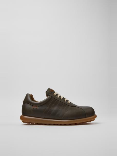 CAMPER Pelotas Green Nubuck Shoes for Men.
