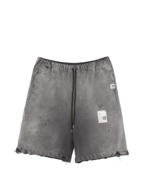 Maison MIHARAYASUHIRO drawstring frayed shorts