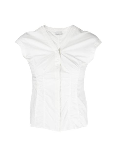 cap-sleeved cotton shirt