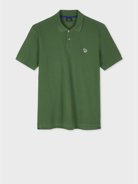 Paul Smith Forest Green Organic Cotton Zebra Polo Shirt