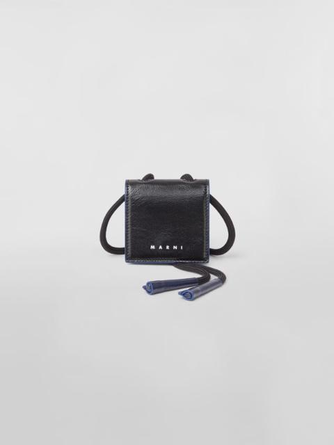 Marni BI-COLOURED CALFSKIN AIRPODS HOLDER WITH ADJUSTABLE NYLON SHOULDER STRAP