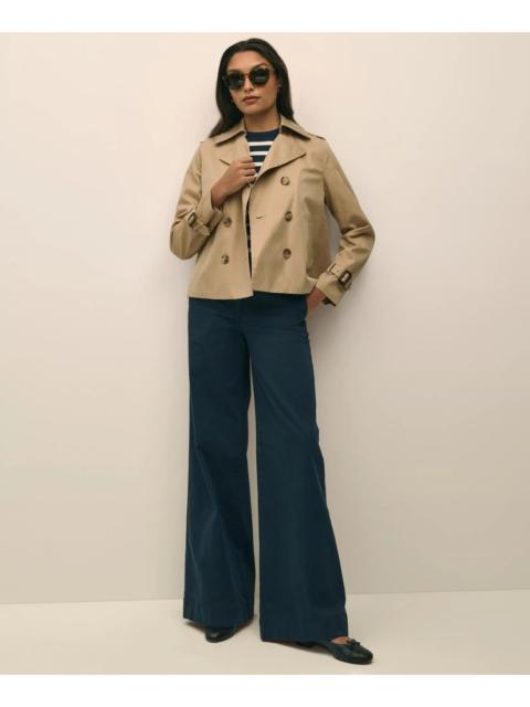 Brooks Brothers Cotton Twill Wide-Leg Pant