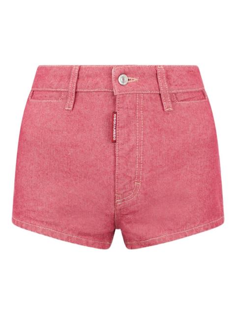 DSQUARED2 logo-patch denim shorts