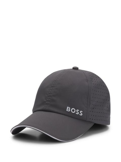BOSS TAFFETA CAP WITH LASER-CUT DOT PATTERN