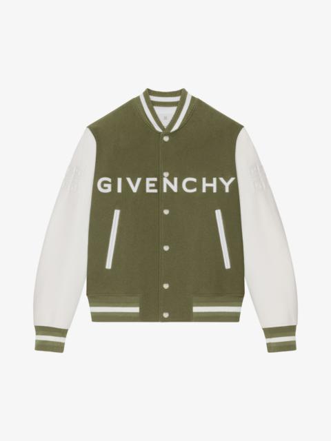 Givenchy GIVENCHY VARSITY JACKET IN WOOL AND LEATHER