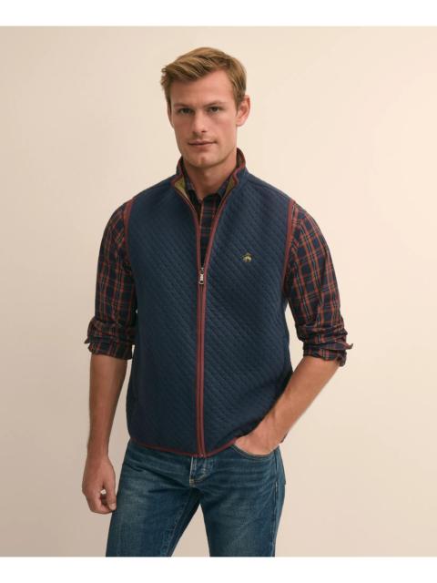 Brooks Brothers Cotton Blend Diamond-Quilted Vest