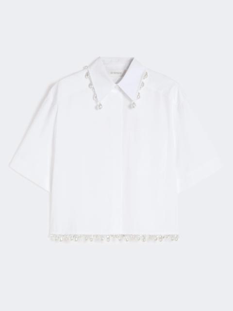 Sportmax Boxy cotton shirt - OPTICAL WHITE