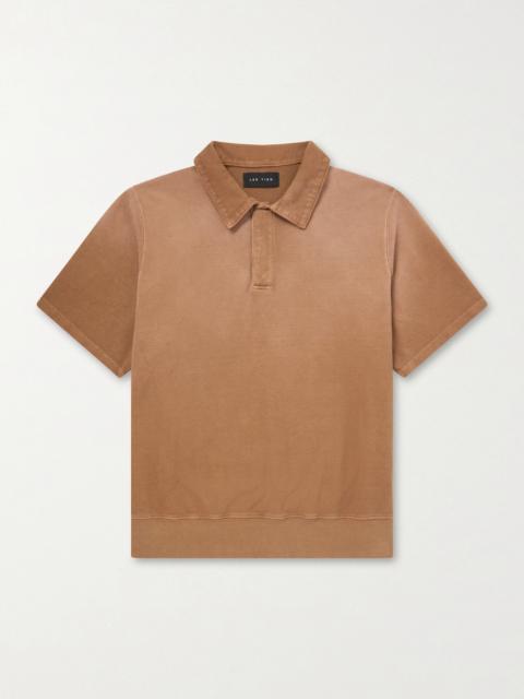 LES TIEN Banded Cotton-Piqué Tennis-Polo