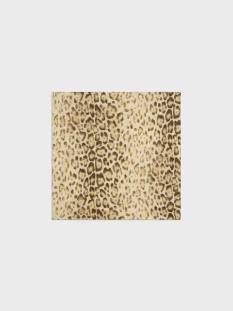 CELINE leopard print triomphe bandana in silk jacquard