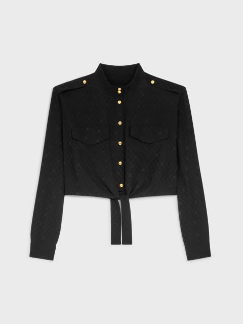 CELINE Knotted blouse in shiny matte Silk