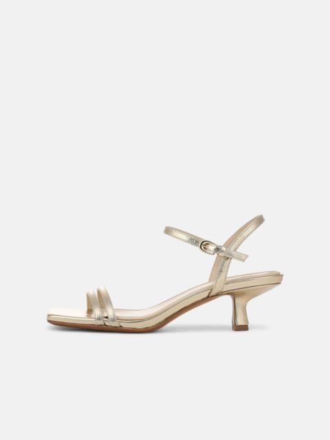 Vince Tilda Metallic Leather Heeled Sandal