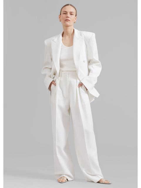 The Frankie Shop Zia Pintuck Trousers - White